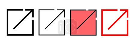 Icono de enlace externo ilustración vectorial. signo de enlace y símbolo. símbolo de hipervínculo