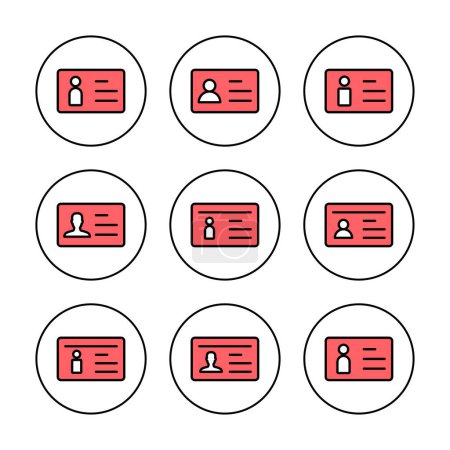 Illustration des Lizenzsymbol-Vektors. Ausweis-Symbol. Führerschein, Personalausweis 