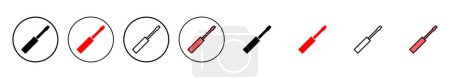 Icono del destornillador ilustración vector. signo y símbolo de herramientas