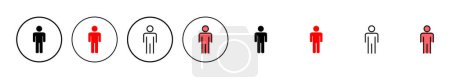 Illustration for Man icon vector illustration. male sign and symbol. human symbol - Royalty Free Image