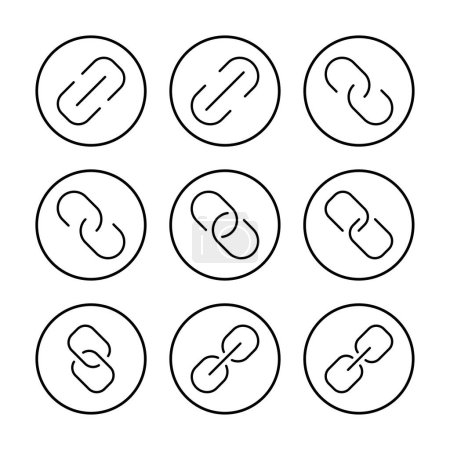 Illustration vectorielle icône lien. Chaîne d'hyperliens signe et symbole