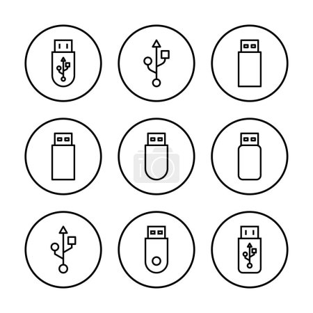 Usb icon vector illustration. Flash disk sign and symbol. flash drive sign.