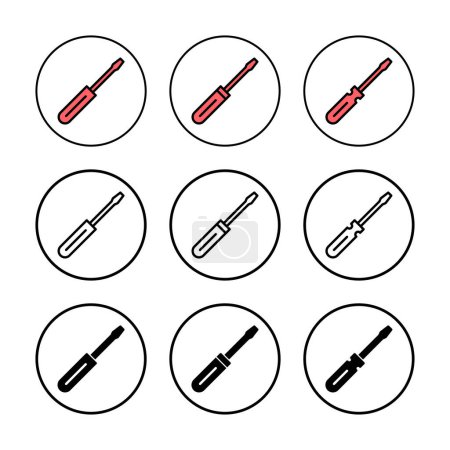 Screwdriver icon vector illustration. tools sign and symbol