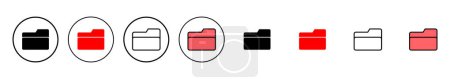 Illustration vectorielle d'icône de dossier. signe et symbole de dossier
