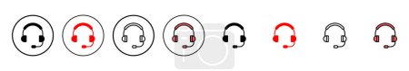 Illustration des Kopfhörer-Icon-Vektors. Kopfhörer-Zeichen und Symbol