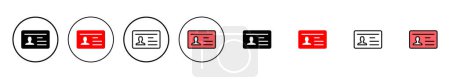 Icono de licencia ilustración vectorial. Icono de tarjeta de identificación. licencia de conducir, tarjeta de identificación del personal 
