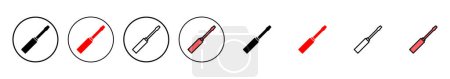 Illustration vectorielle d'icône de tournevis. outils signe et symbole