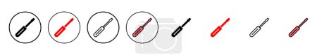 Icono del destornillador ilustración vector. signo y símbolo de herramientas