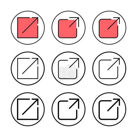 Illustration vectorielle d'icône de lien externe. lien signe et symbole. symbole d'hyperlien