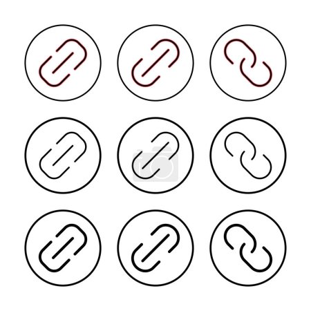 Verknüpfung Symbol Vektor Illustration. Hyperlink-Kettenzeichen und -Symbol