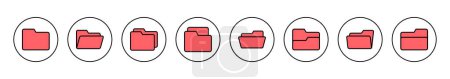 Illustration vectorielle d'icône de dossier. signe et symbole de dossier