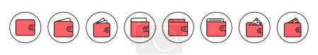 Illustration des Wallet-Symbols als Vektorgrafik. Portemonnaie Zeichen und Symbol