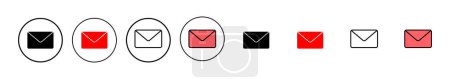 Illustration vectorielle de l'icône mail. e-mail signe et symbole. Icône e-mail. icône de l'enveloppe
