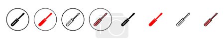 Schraubenzieher-Symbol-Vektor-Illustration. Werkzeuge Zeichen und Symbol