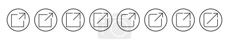 Icono de enlace externo ilustración vectorial. signo de enlace y símbolo. símbolo de hipervínculo