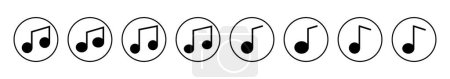 Illustration for Music icon vector illustration. note music sign and symbol - Royalty Free Image
