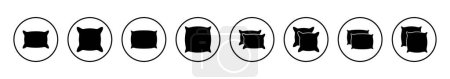 Illustration vectorielle d'icône d'oreiller. Oreiller signe et symbole. Oreiller moelleux confortable