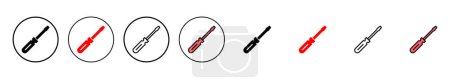 Schraubenzieher-Symbol-Vektor-Illustration. Werkzeuge Zeichen und Symbol