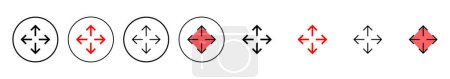 Illustration des Vollbild-Icon-Vektors. Erweitern Sie auf Vollbild-Zeichen und Symbol. Pfeil-Symbol