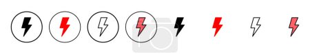 Illustration for Lightning icon vector illustration. electric sign and symbol. power icon. energy sign - Royalty Free Image