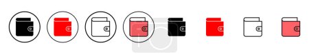 Illustration vectorielle icône portefeuille. signe et symbole de portefeuille