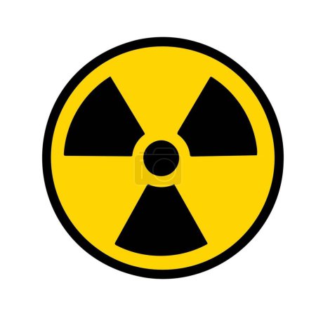 Ilustración de Símbolo de radiación. alerta de radiactividad vectorial. guerra - Imagen libre de derechos