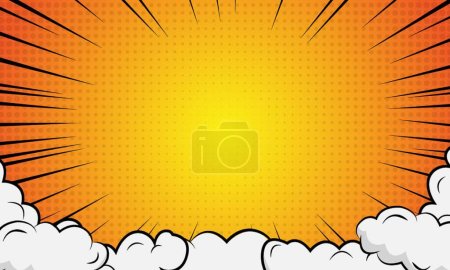 Illustration for Background Comic Book Cartoon Cloud for Text - Royalty Free Image