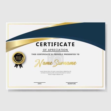 vector modern certificate template design
