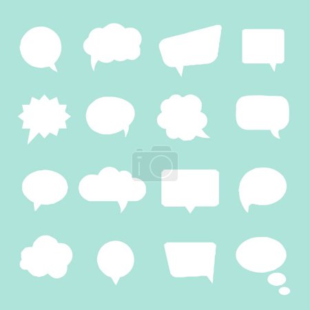 Ilustración de Burbujas de voz vacío en blanco vector ilustración - Imagen libre de derechos