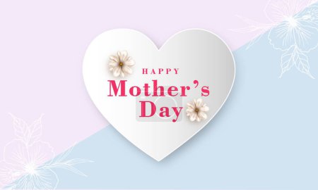 happy mother's day background in pastel colors