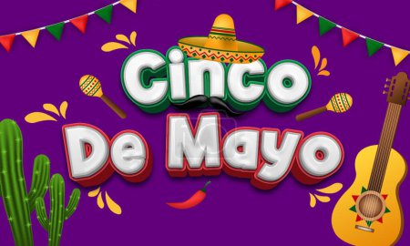 Gradient cinco de mayo background celebration with text effect