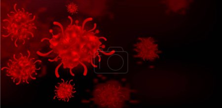Illustration for Monkeypox virus alert against disease spread or precautions. Epidemic from animals to humans. Medical and health concept. Vector EPS10 Illustration. - Royalty Free Image
