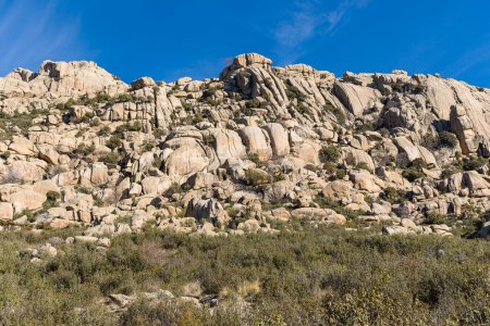 Photo for Natural park formed by granite rocks called La Pedriza in the Sierra de Guadarrama, Madrid, Spain - Royalty Free Image