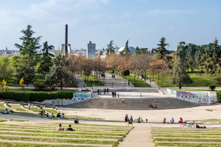 Téléchargez les photos : Madrid Enrique Tierno Galvan park, where the planetarium is located - en image libre de droit