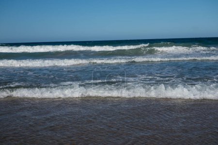 Photo for Sea in beach of La Barrosa, Cadiz, Spain - Royalty Free Image