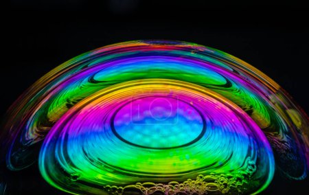 Photo for BUBBLES ISOLATED ON BLACK BACKGROUND - Royalty Free Image