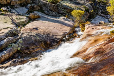 Photo for Water torrent of the Manzanares river in the Pedriza area of Madrid - Royalty Free Image