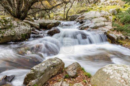 Photo for The Purgatory waterfall in the Sierra de Guadarrama. Lozoya Valley Madrid's community. - Royalty Free Image