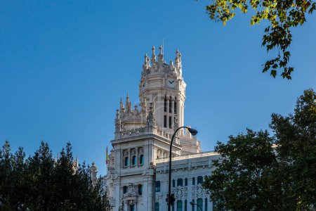 Photo for Palacio de Comunicaciones and Cibeles Fountain, Madrid, Spain - Royalty Free Image