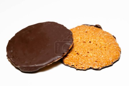 Photo for Typical cookies from Asturias, Spain, made with almonds, milk and other ingredients called muscovites - Royalty Free Image