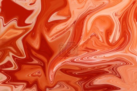 Photo for Red Scarlet liquid marble texture background illustration - Royalty Free Image