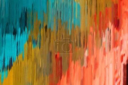Photo for Background abstract brush line blue red yellow color - Royalty Free Image
