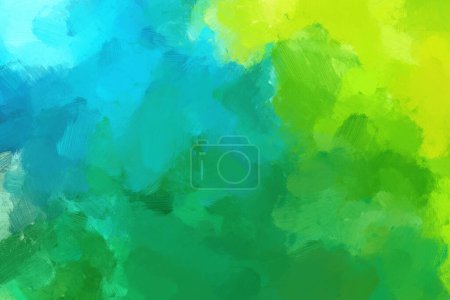 Photo for Background abstract oil painting green yelow blue - Royalty Free Image