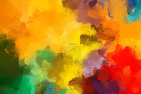 Photo for Colorful oil paint brush background. - Royalty Free Image