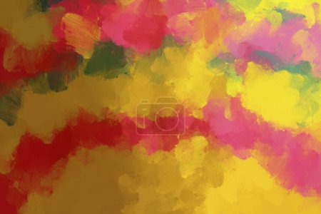 Photo for Background abstract brush oil painting yellow pink - Royalty Free Image