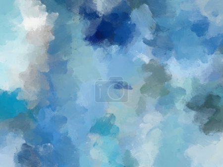Photo for Abstract art background Oil painting on canvas minimalis design blue colorful - Royalty Free Image