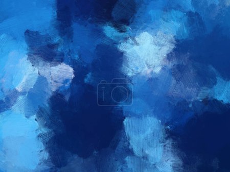 Photo for Colorful oil paint brush abstract background blue - Royalty Free Image