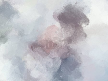 Photo for Abstract background brush oil painting canvas grey - Royalty Free Image