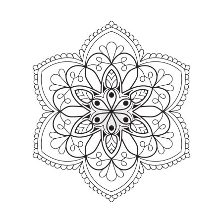 Photo for Mandala black and white design concept - Royalty Free Image