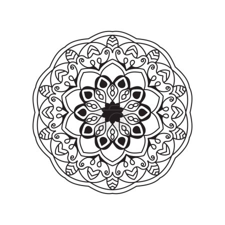 Photo for Mandala background black and white design concept - Royalty Free Image